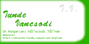 tunde vancsodi business card